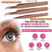 Professional Set of 3 Fiber Tip Lash Tweezers for Eyelash Extensions - Japanese Steel - Rose Gold - Buy Online on GoSupps.com
