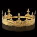 Royal King Diadem Men Metal Big Crown Hair Jewelry for Wedding & Prom - Dark Gold - Buy Online on GoSupps.com