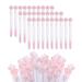60 Pcs Pink Diamond Disposable Mascara Brushes Eyelash Spoolies Makeup Brush Mascara Wand in Sanitary Tube Lash Supplies