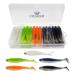 CWSDXM Soft Fishing Lures, 6.5cm/8cm Paddle Tail Swimbaits Soft Plastic Lures Kit for Bass Trout Walleye Crappie 30pcs/40pcs 8cm/3.15in - 30pcs