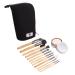 Essential SFX Makeup Brush Kit - 12 Piece Special Effects Makeup Brush Set with Vanilla Fragrance Brush Soap Cleanser & Standing Makeup Brush Bag - Professional Brush Kit for SFX Makeup Artists - Film Theater Halloween - Collection #1 Collection #1 Kit (1
