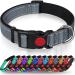 Taglory dog collar soft padded neoprene nylon dogs collar for medium dogs adjustable and reflective for training gray m (1 Pack) m (1 pack) gray