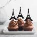 Eiffel Tower Cupcake Toppers Wedding Party Decor Bridal Shower Dessert Cupcake Toppers Paris Themed Birthday Party Decoration - Black Glitter - Buy Online on GoSupps.com