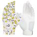 Finger ten golf gloves men left right hand leather with ball marker summer golf gloves men weathersof premium quality soft comfort gray/yellow m-l left
