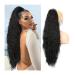 Ponytail Extension 30 Inch Extra Long Drawstring Wavy Curly Ponytails Black Brown Synthetic Fiber Fake Hair piece for Women Ponytail Extension Ponytail Hair Extension(PT139-232) 30Inches PT139-232