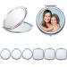 6 Pieces Sublimation Blanks Pocket Mirror Thermal Transfer Folding Mirror Metal Compact Mirror Heat Dye Transfer Cosmetic Mirror Travel Makeup Mirror for Women Girls Daily Use  Square and Round