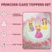 4x Princess Cake Toppers Set - Princess Castle Girls Birthday Party Wedding Baby Shower Christening Cupcake Decoration - Comes with an Edible Glue - Buy Online on GoSupps.com