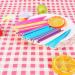  Haofy 100 Pcs Multicolor Paper Lollipop Sticks for Cupcakes Candy Jellies and Chocolates Blue - Buy Online on GoSupps.com