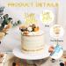 6 Pcs Gold Cake Topper Gold Happy Birthday Sign for Cake Decorations Acrylic Cake Toppers Happy Birthday Letters for Cake Personalized Golden Cupcake Toppers Gold Cake Inserts Cake Decor Supplies - Buy Online on GoSupps.com