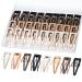60 Pieces Double Grip Hair Clips Metal Snap Hair Clips Grip Hair Clips Women Hair Barrettes Accessories with Plastic Box for Women Girls Hair Making Salon (black  Dark Brown  Beige  Cream)