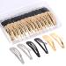 Melliex 60 pieces snap hair clips women 5cm metal snap hair clips hair snap clips children hair clips with box for women girls (gold silver black)