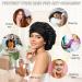 Welrog Silk Sleeping Hood for Women - Black Night Hair Bonnet & 3 Hair Ties | Luxury Sleep Cap for Healthy Hair - Buy Online on GoSupps.com
