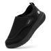 FitVille Diabetic Shoes for Men Extra Wide Slip-on Shoes for Swollen Feet Adjustable Walking Shoes for Elderly Foot Pain Relief Neuropathy - Easy Top Wings V2 10.5 X-Wide Black