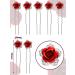 BBTO 12pcs Red Rose Flower Rhinestone Hair Pins for Women Girls - Bridal Wedding Accessories for Party, Prom, Halloween & Events - Buy Online on GoSupps.com