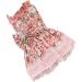 Petyoung Floral Cat Clothes with Leash Stylish Pink Princess Dress & Skirt for Small Dogs & Cats | XXL Size - Buy Online on GoSupps.com