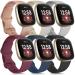 6 Pack Sport Bands Compatible with Fitbit Versa 3 Bands/Fitbit Sense Bands, Classic Soft Silicone Replacement Wristbands for Fitbit Versa 3 Smart Watch Women Men (Small, 6 Pack E) Small Glistening Rose Gold/Glistening Cham…