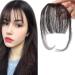 Sego pony hair part real hair fringe clip on in front hair one piece extension extension 100% remy human hair smooth natural black #1b 3 g