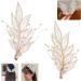 1 Pair Gold Fascinator Bridal Hair Clip Wedding Headband Hair Vine Headdress Pearl Feather Hair Piece Hair Pin Wedding Hair Accessories Bride Hair Clips for Prom Party - Buy Online on GoSupps.com