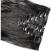 SILK-CO 17 Jet Black Curly Clip-In Hair Extensions - 100% Synthetic Hair, 8PCS Set for Full Head - Long Wavy Style - Buy Online on GoSupps.com