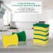 Clocked Two-Sided Kitchen Sponge - 96 Pack Stain Remover Shear Sponge | Durable & Effective Cleaning Tool 11x7x3cm - Buy Online on GoSupps.com