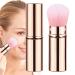 Travel Makeup Brushes - Telescopic Small Cosmetics Brushes | Soft Face Makeup Brushes | Travel Blush Brush | Portable Makeup Brush | Beginner Friendly Powder Brush for Foundation Gold