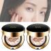 MZV Air Cushion BB Cream Waterproof Foundation Water Bead Tricolor Latte Concealer Cushion Moisturizing Air Cushion CC Creams (2 Pack Light Beige) 2 Pack Light Beige