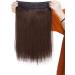 Hair Extensions no Clip Invisible Wire Adjustable Secret Rubber Band Hairpiece Real Natural Synthetic Fibre Hair 16 inch Straight Medium Brown - Buy Online on GoSupps.com