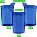 Shop 3x Beak Cups with Lids - 250ml Blue Batch Set for Seniors & Babies | Drinking Cup with Multi-Size Openings - Buy Online on GoSupps.com