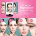FASCINATE Trifold Lighted Makeup Mirror - 3 Color Lights, 72 LEDs, 10X/3X/2X/1X Magnification, Cord & Cordless, 180 Rotation - Portable HD Cosmetic Mirror (Black) - Buy Online on GoSupps.com
