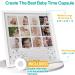 Dino My First Year Baby Keepsake Picture Frame - White Wood, 12 Months Photo Inserts - Nursery Decor Gift for Boys and Girls - Buy Online on GoSupps.com