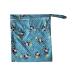 MUMBABY Wet Dry Bag for Baby Cloth Diaper Nappy Bag Reusable with Two Zippered Pockets (Monkey)