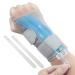Curecare carpal tunnel wrist 2 in 1 wrist bandages with 3 metal stabilizers wrist track for relieving carpal tunnel syndrome tendonal inflammation (L/XL right) L/XL right-gray
