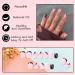 24Pcs Short Square French False Nails Tips Glossy Wave Design - Brown Wave Stick on Nails for Women and Girls - Buy Online on GoSupps.com