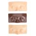 3PCS Silicone 3D Eye Makeup Practice Boards for Beginners Closed Eyes Reusable and to Cleanse for Improving Makeup Skills Available in White Yellow Black
