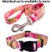 Mihqy Adjustable Dog Collar - Soft Comfort Bohemian Design for Small Medium & Large Dogs (Pink Rose M) - Flower & Geometric Trunk Style - Buy Online on GoSupps.com