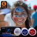 Red White Blue Face Paint | USA Flag Patriotic Stripe Kit for 4th of July Sports Makeup - Buy Online on GoSupps.com