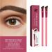 4D Hair Stroke Brow Stamp Brush - Dark Brown | Multifunctional Ultra-Thin Angled Brush for Brow Powders, Creams, Gels, and Waxes - Buy Online on GoSupps.com