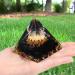 Xiannvxi Obsidian Orgonite Pyramid | Black Stone Crystal Lotus Pyramids for Positive Energy & Spiritual Healing | Unique Success Gifts - Buy Online on GoSupps.com