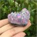 1pcs Amethyst Geode Heart Shaped Crystal Crystals Stones Titanium Rainbow Aura Amethyst Cluster Angel Aura Quartz Home Decoration Crafts Decoration Natural Luster - Buy Online on GoSupps.com