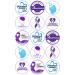 15 x Alzheimer's Awareness Mix Edible Wafer or Icing Cupcake Topper Fun Charity Party Cake Decorations Perfect For Brownies Cookies Muffins & More! (Edible Wafer Card)