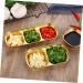Milisten 3pcs Seasoning Dish Korean Seasoning Plate 304 Stainless Steel 20x8cm Gold - Buy Online on GoSupps.com