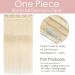 Silk-Co 1PC Clip-In Hair Extensions - Real Human Hair 20cm 40g Soft & Naturally Smooth Blonde 613# - Buy Online on GoSupps.com