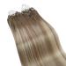 Ugeat Real Hair Microring Extensions - Balayage Light Brown & Platinum Blonde 40cm 50g | Premium 9A Quality - Buy Online on GoSupps.com