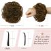 Buy RUWISS 100% Real Hair Rose Bun Scrunchies | Dark Brown/Gold Bronze Updo Extension for Women - Buy Online on GoSupps.com