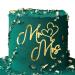 Mr Mrs Cake Topper Gold Mirror Love Heart Cake Decoration Bridal Shower Cucpake Toppers Wedding Anniversary Party Supplies