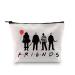 Friends Horror Halloween zip pocket Michael Myers Jason Horror Films Scary Killers Squad Gift Make-Up Bag for Women (Friends Killer MakeUp EU) Friends Killer MakeUp EU M