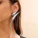 ROYALEAD Triangle Bend Pointed Earrings for Women Girls Minimalist Designs Exaggerated Geometric Accessories 2024 Party Jewelry Gold - Buy Online on GoSupps.com