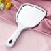 Lurrose Double Side Handheld Wall Hanging Makeup Mirror - 2X and 3X Magnification, Round Silver Mirror - Buy Online on GoSupps.com