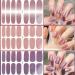 Mother's Day Gifts: 8 Sheets Elegant Nail Polish Stickers & 3 Nail Files - Nail Art Decals Strips Manicure Kits for Women and Girls (Pure Colors) - Buy Online on GoSupps.com