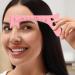 Eyebrow Ruler Eye Brow Stencils for Women Quick Eye Makeup Tool Eyebrow Shaping Aid Brow Measuring Tool for Perfect Eye Liner & Lip Lines Pink - Buy Online on GoSupps.com